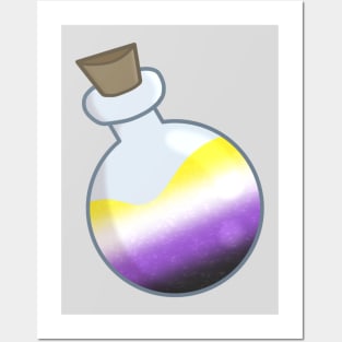 Nonbinary Pride Potion Bottle Posters and Art